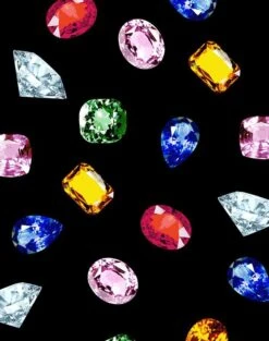 'Five Karat' Wallpaper By Nathan Turner - Onyx -Wallpaper Store 5Karat black detail 9a171a16 532d 4a76 a38f 56cbd78b55e2