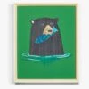 'A Bear And His Fish' Framed Art By Tea Collection -Wallpaper Store A Bear And His Fish by Tea Collection