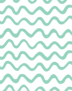 'Aegean Waves' Wallpaper By Tea Collection - Caribbean