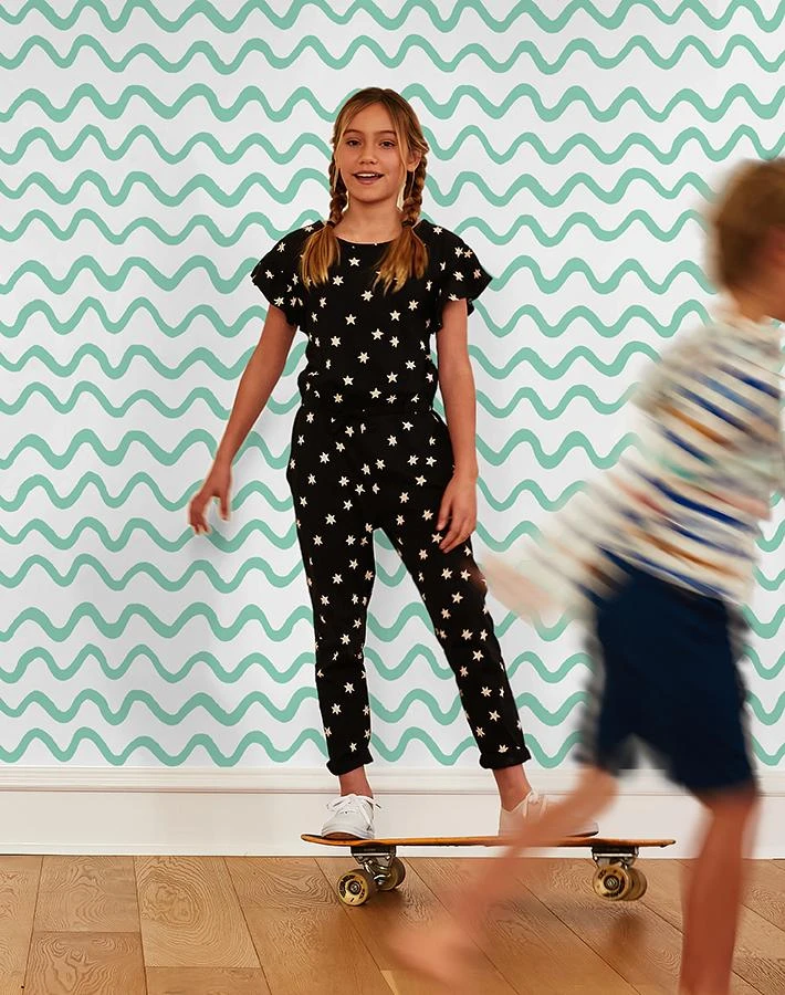 'Aegean Waves' Wallpaper By Tea Collection - Caribbean 4 'Aegean Waves' Wallpaper By Tea Collection - Caribbean - Image 2