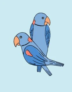 'Small Alexandrine Parakeet' Wallpaper By Tea Collection - Sky -Wallpaper Store Alexandrine Parakeet Small Sky detail 4f2b2c0c 142b 4902 bcda cce9b004ca58