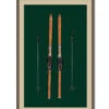 'Antique Skis Green' By Nathan Turner Framed Art -Wallpaper Store Antique Skis Green 1 Design
