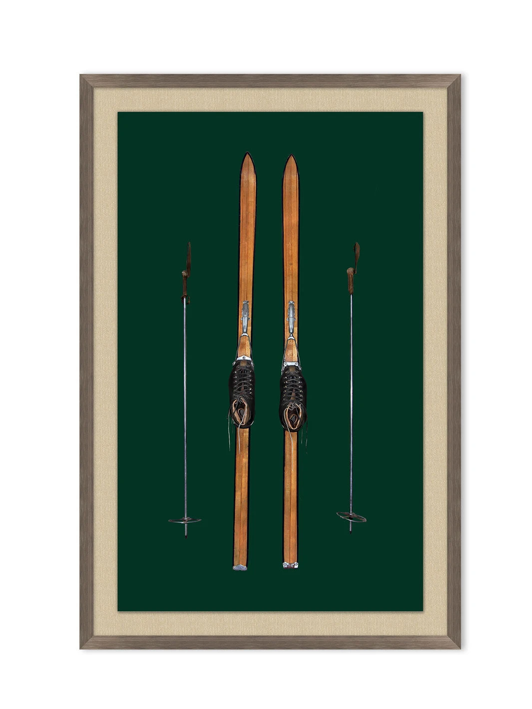 'Antique Skis Green' By Nathan Turner Framed Art 3 'Antique Skis Green' By Nathan Turner Framed Art