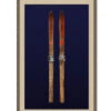 'Antique Skis Navy 1' By Nathan Turner Framed Art -Wallpaper Store Antique Skis Navy 1 Design