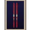 'Antique Skis Navy 2' By Nathan Turner Framed Art -Wallpaper Store Antique Skis Navy 2 Design