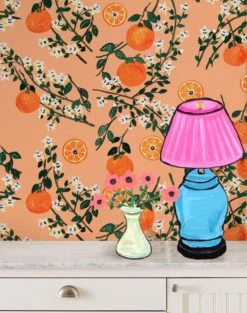 'Arance Dolci' Wallpaper By Carly Beck - Orange -Wallpaper Store Arance Dolci Orange RS 4b1e32a5 f2b6 4db1 b63a f0cbbf595b75