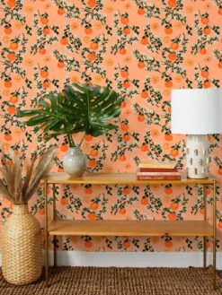 'Arance Dolci' Wallpaper By Carly Beck - Orange
