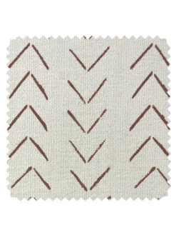 'Fabric By The Yard - Arrows - Rust On California Cotton