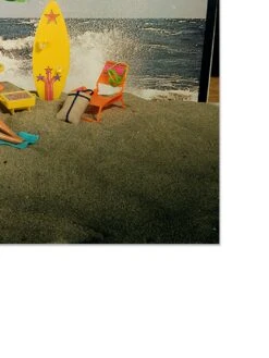 'Barbie™ Beach Scene On Acrylic -Wallpaper Store Barbie Beach Scene on Acrylic by artshoppe detail