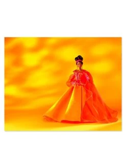 'Barbie™ Tangerine Ball Gown On Acrylic