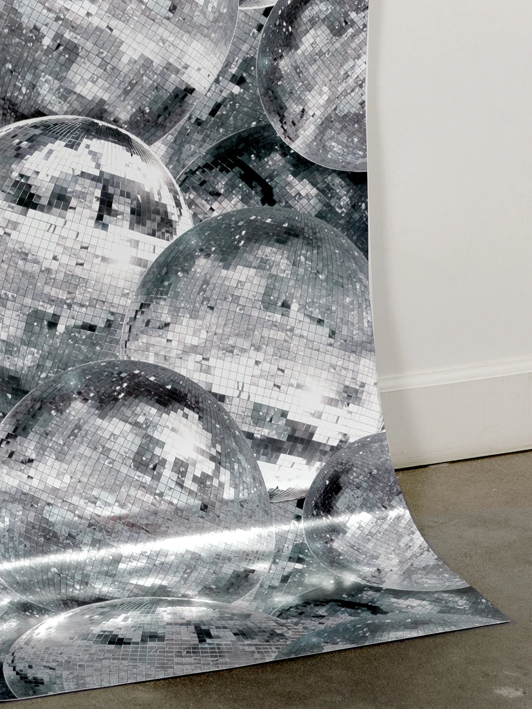 'Barbie™ Disco Ball' Wallpaper By Barbie™ - Silver On Silver Mylar 4 'Barbie™ Disco Ball' Wallpaper By Barbie™ - Silver On Silver Mylar - Image 2