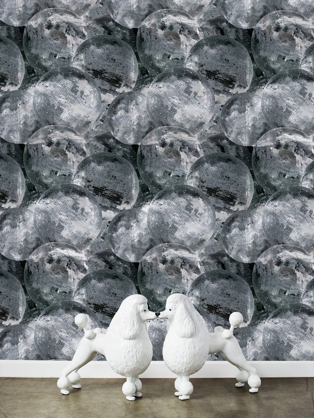 'Barbie™ Disco Ball' Wallpaper By Barbie™ - Silver On Silver Mylar 3 'Barbie™ Disco Ball' Wallpaper By Barbie™ - Silver On Silver Mylar