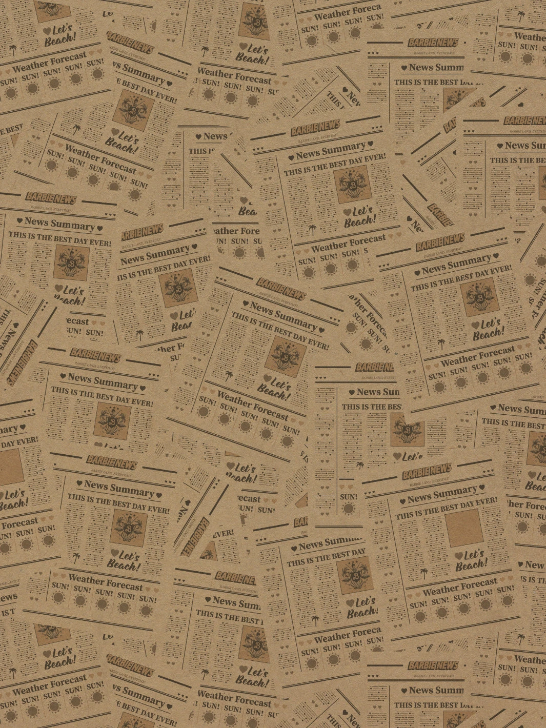 'Barbie™ Land News' Wallpaper By Barbie™ - Kraft 4 'Barbie™ Land News' Wallpaper By Barbie™ - Kraft - Image 2