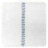 'Fabric By The Yard - Baseball Stitch - Blue On Linen -Wallpaper Store Baseball Stitch Blue Linen Detail