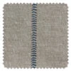 'Fabric By The Yard - Baseball Stitch - Blue On Flax Linen