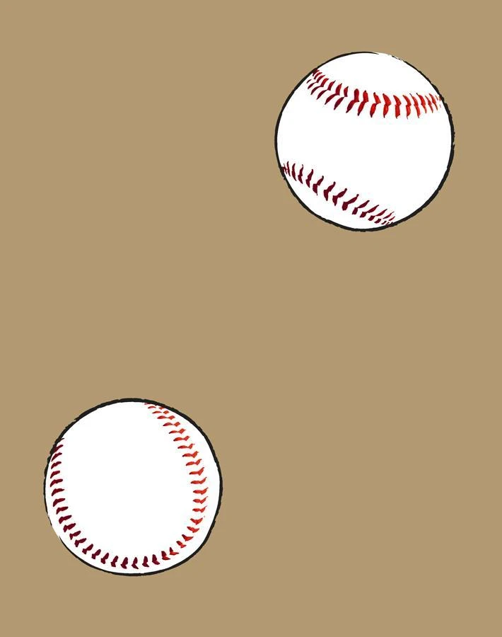 'Baseball Toss' Wallpaper By Wallshoppe - Leather 4 'Baseball Toss' Wallpaper By Wallshoppe - Leather - Image 2
