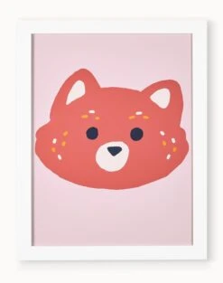 'Bear Face' Framed Art By Tea Collection