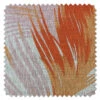 'Fabric By The Yard - Belafonte Palm - Orange On Flax Linen -Wallpaper Store Belafonte Palm Orange Flax Linen Detail