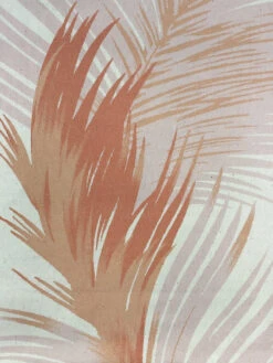 'Fabric By The Yard - Belafonte Palm - Peach On Flax Linen -Wallpaper Store Belafonte Palm Peach Organic Twill Design 3461aa89 d7e4 45de 96cc 75726b02a7c4