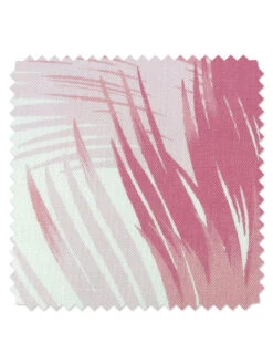 'Fabric By The Yard - Belafonte Palm - Pink On Linen