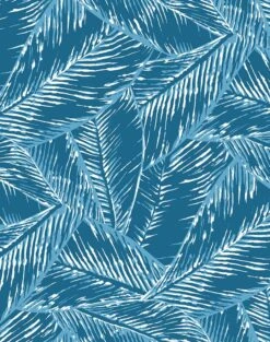'Best Fronds' Wallpaper By Wallshoppe - Cadet Blue