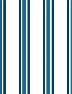 'Between The Lines' Wallpaper By Wallshoppe - Cadet Blue / Indigo