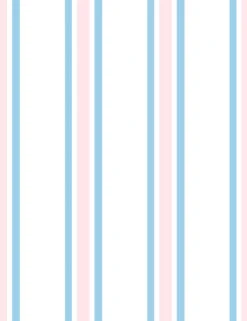 'Between The Lines' Wallpaper By Wallshoppe - Powder Blue / Piggybank