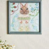 'Bunny Burchington' By Carly Beck Art Print -Wallpaper Store Birch Bunny by CAB Grasscloth Portrait RS