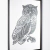 'Black Owl' Mirrored Art By Artshoppe