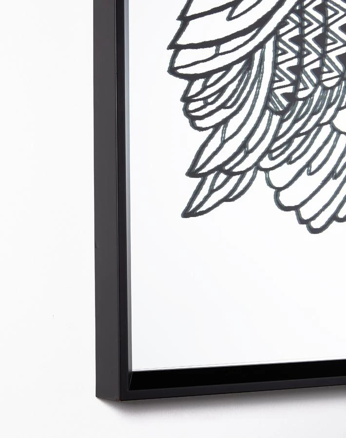 'Black Owl' Mirrored Art By Artshoppe 5 'Black Owl' Mirrored Art By Artshoppe - Image 3