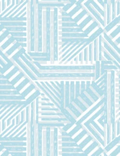 'Bloc' Wallpaper By Wallshoppe - Elephant / Light Blue