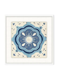 'Blue Talavera Tile Ensenada' On Canvas By Nathan Turner Framed Art