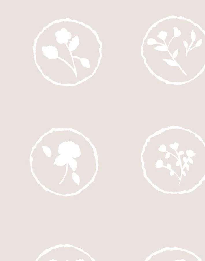 'Bonbon Floral' Wallpaper By Carly Beck - Oyster / White 5 'Bonbon Floral' Wallpaper By Carly Beck - Oyster / White - Image 3