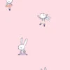 'Ballet Bunnies' Wallpaper By Tea Collection - Ballet Slipper -Wallpaper Store Bunnies by Tea Collection Peach Ballet Slipper Design