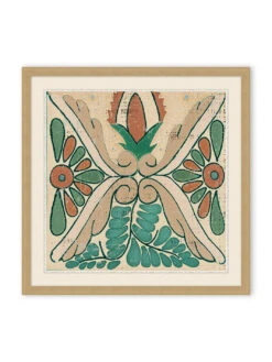 'Cabana Pastel Tile 1' On Canvas By Nathan Turner Framed Art