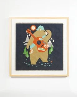 'Camping Bear' Framed Art By Tea Collection