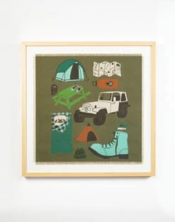 'Camping Gear' Framed Art By Tea Collection