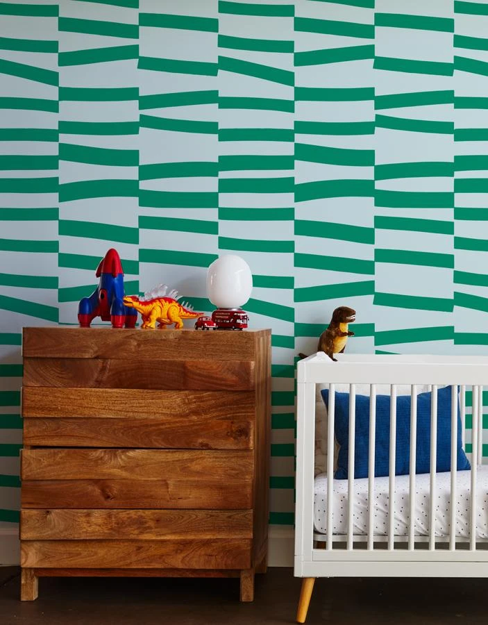 'Canals' Wallpaper By Clare V. - Green / Baby Blue 4 'Canals' Wallpaper By Clare V. - Green / Baby Blue - Image 2