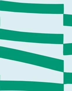 'Canals' Wallpaper By Clare V. - Green / Baby Blue 7 'Canals' Wallpaper By Clare V. - Green / Baby Blue -Wallpaper Store Canals Clare V Green Baby Blue detail