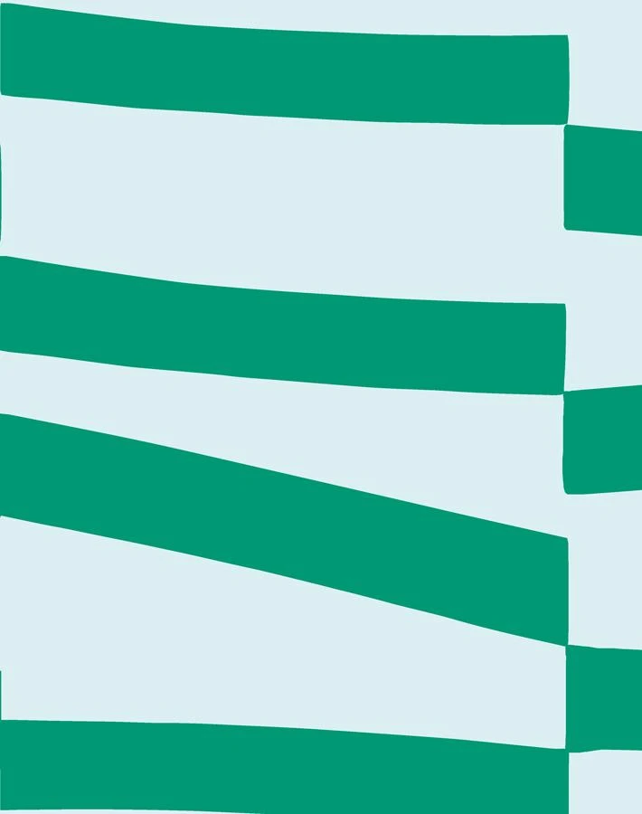 'Canals' Wallpaper By Clare V. - Green / Baby Blue 5 'Canals' Wallpaper By Clare V. - Green / Baby Blue - Image 3