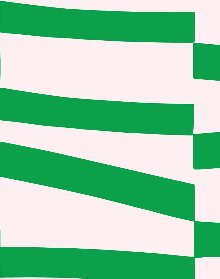 'Canals' Wallpaper By Clare V. - Green / Blush 5 'Canals' Wallpaper By Clare V. - Green / Blush - Image 3