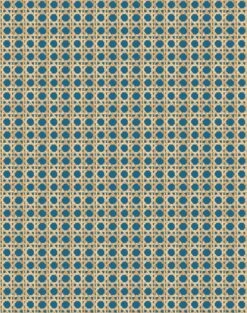 'Faux Caning' Wallpaper By Wallshoppe - Cadet Blue
