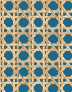 'Faux Caning' Wallpaper By Wallshoppe - Cadet Blue -Wallpaper Store Caning Cadet Blue detail 312222fc 66cc 49a9 a18b 76e36e1ca661
