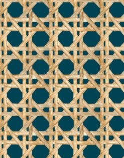 'Faux Caning' Wallpaper By Wallshoppe - Indigo -Wallpaper Store Caning Indigo detail cc1dd460 0f35 44e9 9e81 5c0af95cc3c1