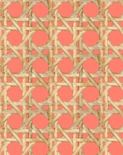 'Faux Caning' Wallpaper By Wallshoppe - Watermelon -Wallpaper Store Caning Watermelon detail 8e4aad49 0e21 496d a6ab 0929edec5b86