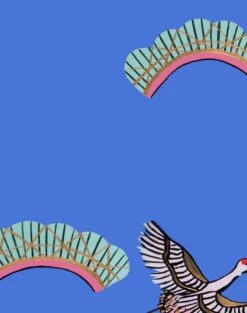 'Cranes In Clouds' Wallpaper By Carly Beck - Azure -Wallpaper Store Cranes in Clouds Azure Detail 8102bb3e 28cf 48a0 81ff 9aebc0651fea