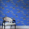'Cranes In Clouds' Wallpaper By Carly Beck - Azure -Wallpaper Store Cranes in Clouds by C.A.B. Azure RS