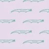 'Crocodile' Wallpaper By Tea Collection - Lavender