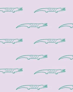 'Crocodile' Wallpaper By Tea Collection - Lavender