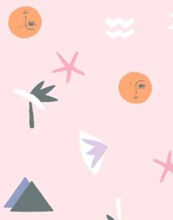 'Egyptian Icons' Wallpaper By Tea Collection - Pink -Wallpaper Store EgyptianIcons Pink detail e6c25ecc e1c5 4cd5 aac0 c6c55e2f6320